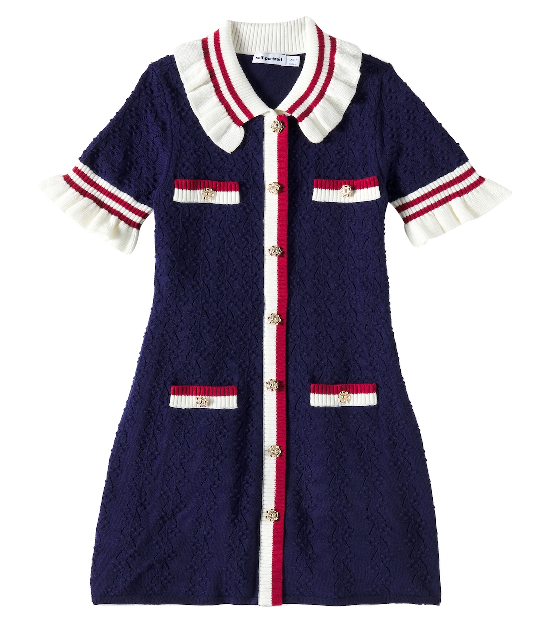 Платье-ажур с оборками Self-Portrait Kids, синий
Платье-ажур с оборками Self-Portrait Kids, синий