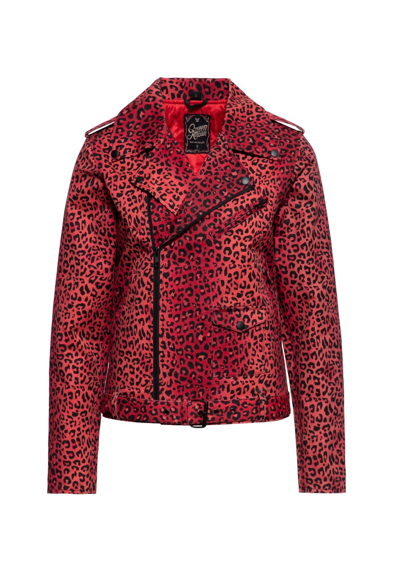 Байкерская куртка со сплошным леопардовым принтом Motor Queen Service QUEEN KEROSIN, красный
Байкерская куртка со сплошным леопардовым принтом Motor Queen Service QUEEN KEROSIN, красный