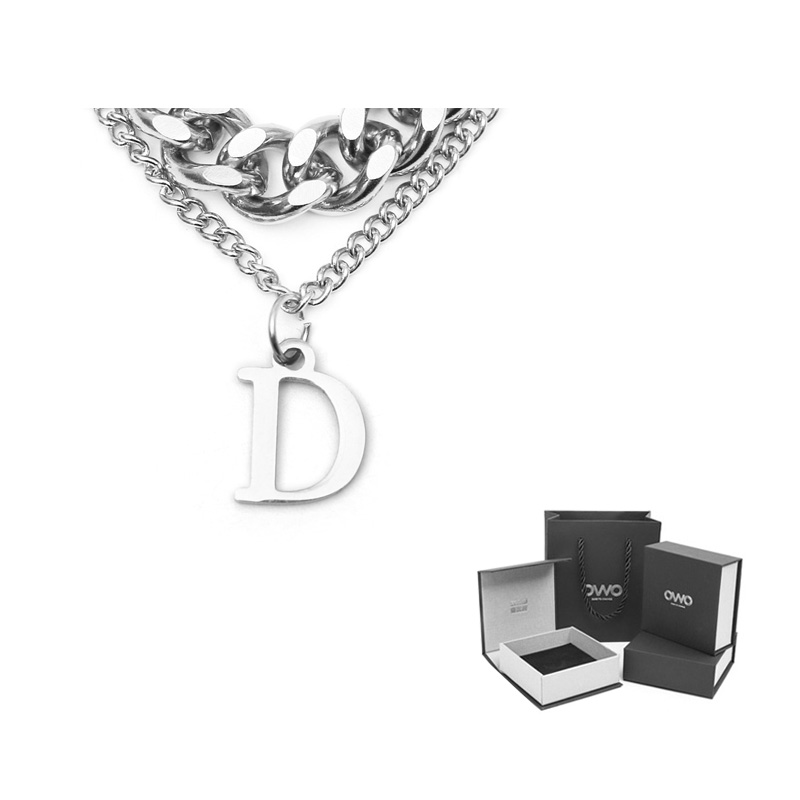 Титановая стальная цепь унисекс OWO, D Pendant
Титановая стальная цепь унисекс OWO, D Pendant