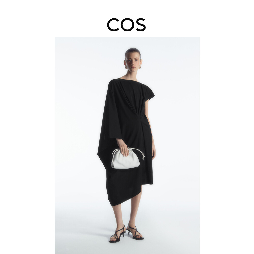 Асимметричное платье-футболка Cos с одним рукавом, черный
Асимметричное платье-футболка Cos с одним рукавом, черный