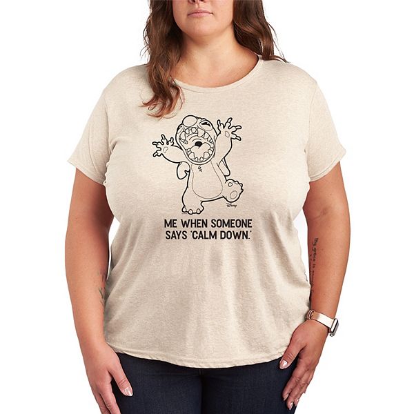 Футболка Plus size 's Lilo & Stitch 'Calm Down' Disney, Beige
Футболка Plus size 's Lilo & Stitch 'Calm Down' Disney, Beige