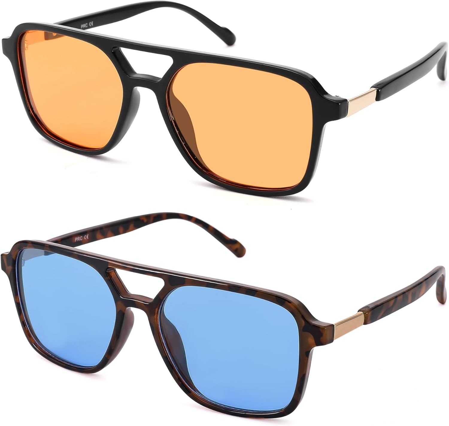 Солнцезащитные очки-авиаторы LIU·WEN в стиле ретро для женщин и мужчин, комплект из 2 штук - модные квадратные винтажные солнцезащитные очки, A4 Black / Orange + Leopard / Blue
Солнцезащитные очки-авиаторы LIU·WEN в стиле ретро для женщин и мужчин, комплект из 2 штук - модные квадратные винтажные солнцезащитные очки, A4 Black / Orange + Leopard / Blue