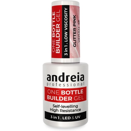 Professional Gel Builder — трехфазный гель для наращивания ногтей 3 в 1, низковязкий, для LED и УФ-ламп, самовыравнивающийся, высокостойкий, цветной, с блестками, розовый, 14 мл. Andreia
Professional Gel Builder — трехфазный гель для наращивания ногтей 3 в 1, низковязкий, для LED и УФ-ламп, самовыравнивающийся, высокостойкий, цветной, с блестками, розовый, 14 мл. Andreia