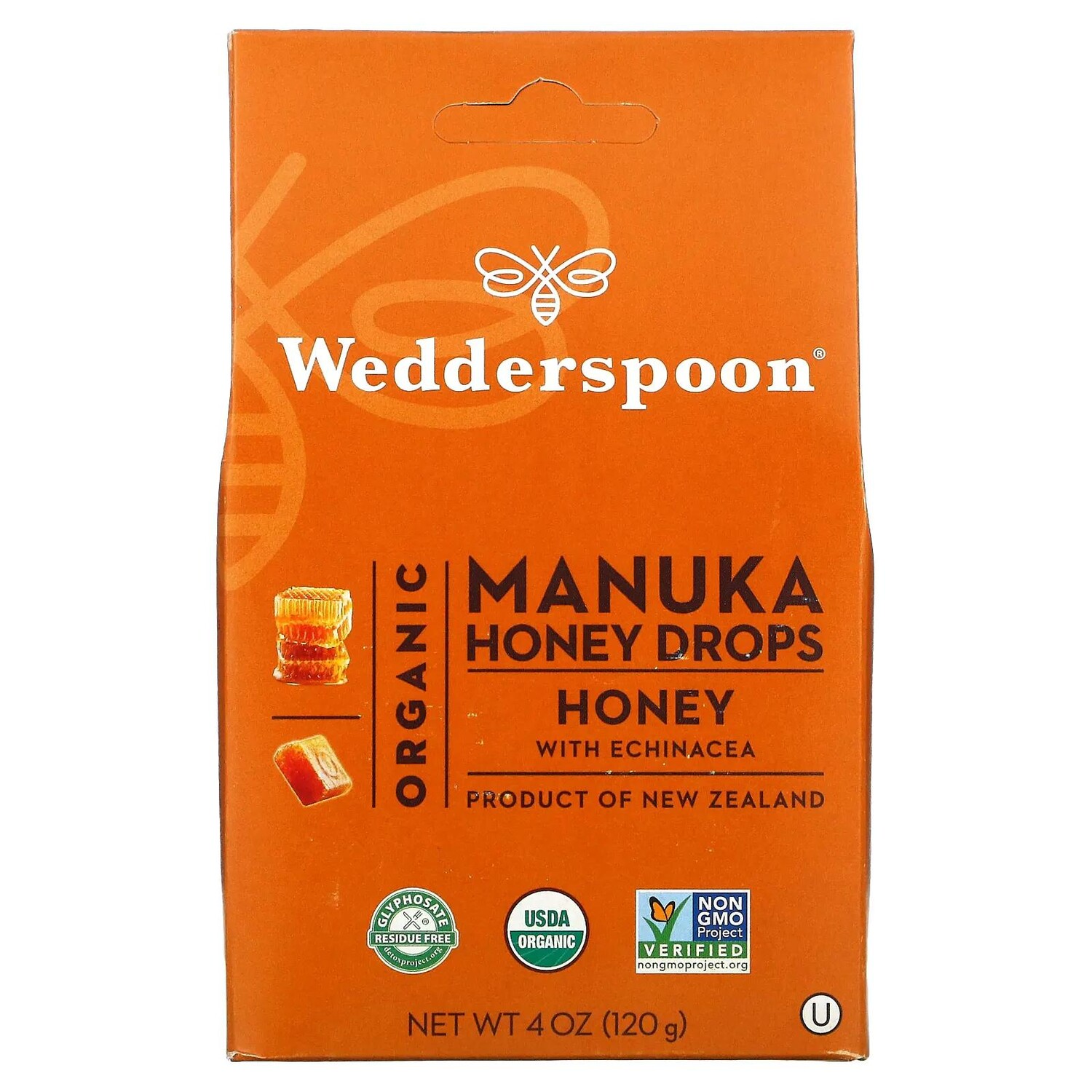 Wedderspoon Organic Manuka Honey Drops Honey with Echinacea 4 oz (120 g)
Wedderspoon Organic Manuka Honey Drops Honey with Echinacea 4 oz (120 g)