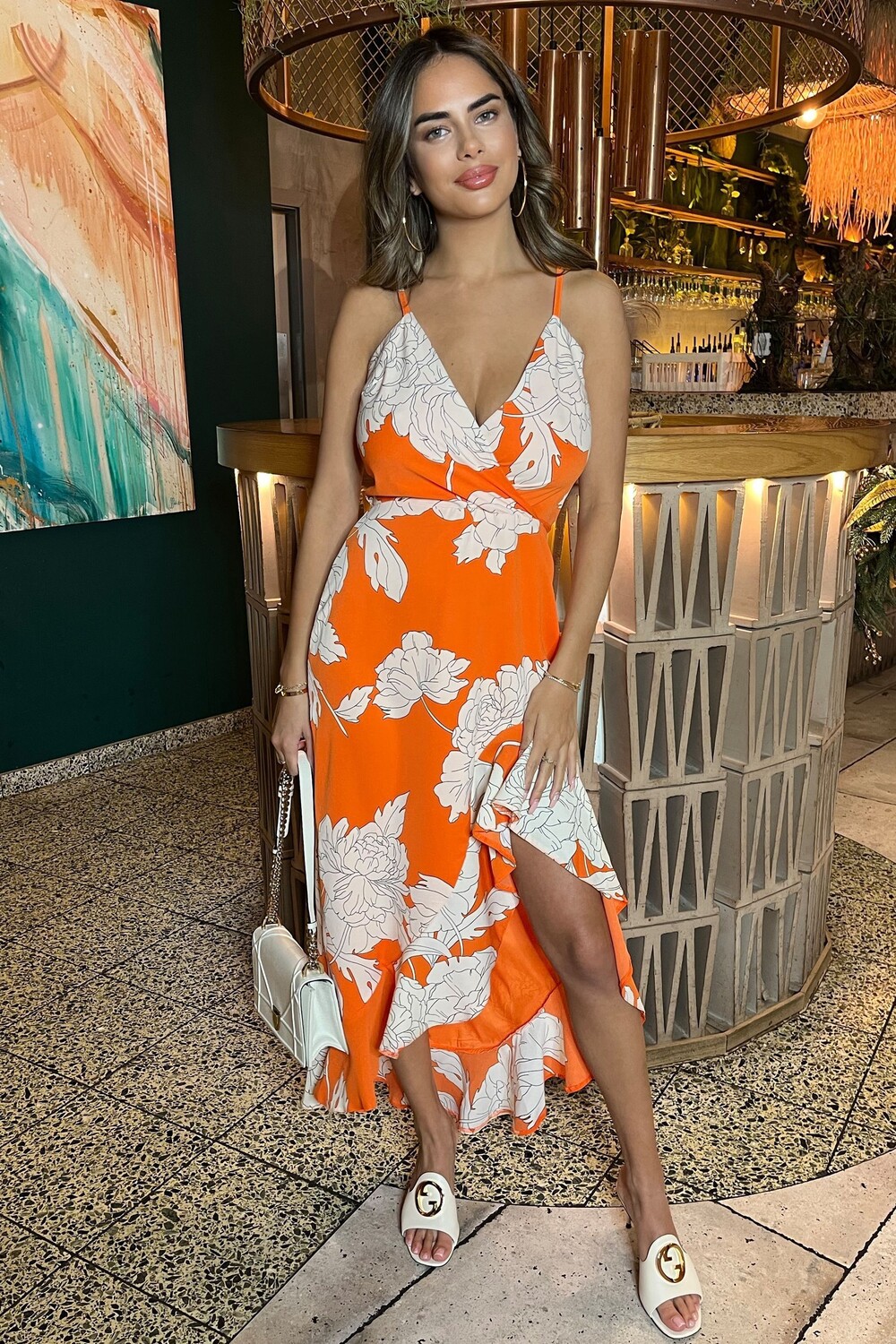 Оранжевое платье миди с рюшами внизу Ax Paris, оранжевый
Оранжевое платье миди с рюшами внизу Ax Paris, оранжевый