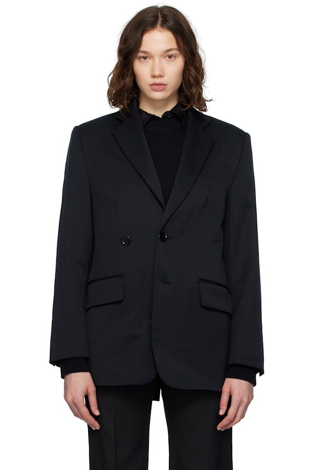 Шерстяной жакет для пошива Mm6 Maison Margiela, черный 
Шерстяной жакет для пошива Mm6 Maison Margiela, черный