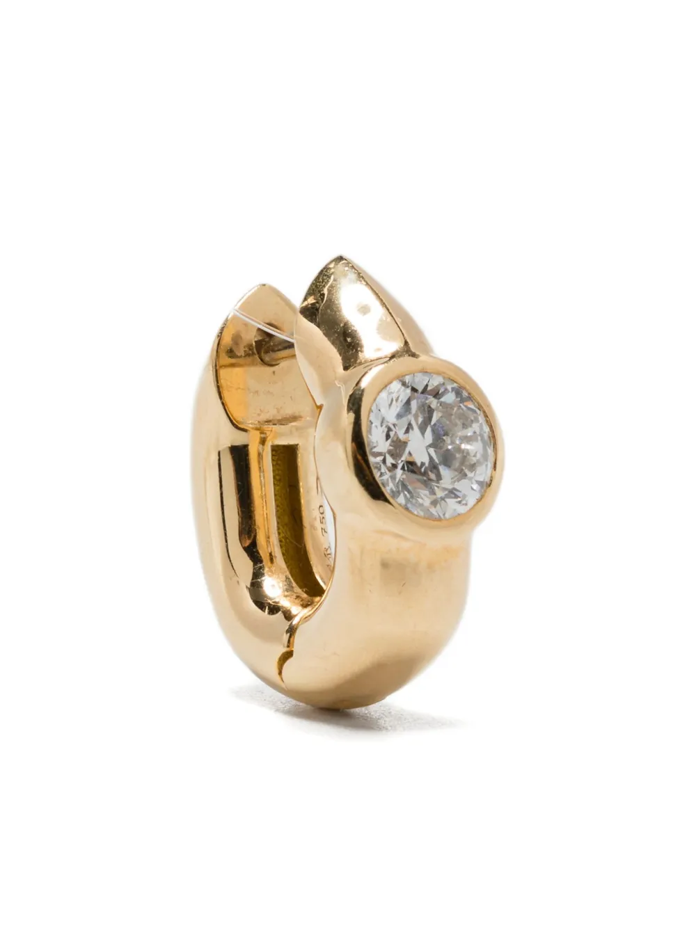 Серьги-кольца Tusk из желтого золота с бриллиантами Uniform Object, золотой