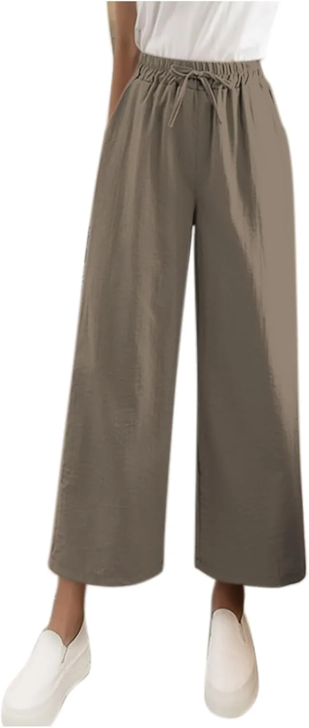 NATHGAM женские широкие брюки с высокой эластичной талией
NATHGAM женские широкие брюки с высокой эластичной талией