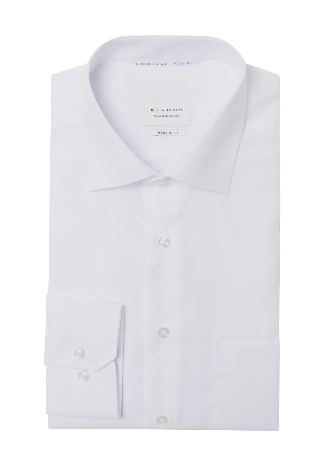 Деловая рубашка, современный крой, нагрудный карман, мужская ETERNA, белый
Деловая рубашка, современный крой, нагрудный карман, мужская ETERNA, белый