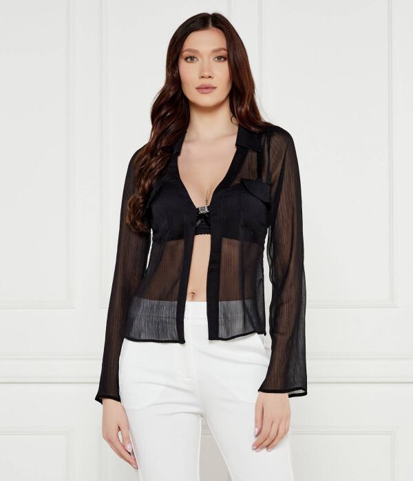 Блузка женская Hugo полупрозрачная на застежке, черный
Блузка женская Hugo полупрозрачная на застежке, черный