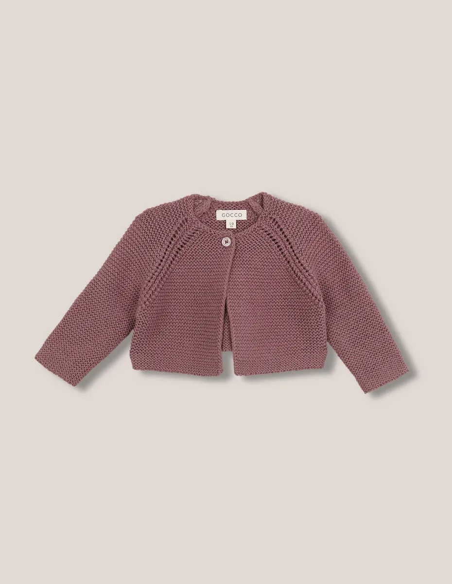 Детская вязаная курточка с пуговицей Gocco, фиолетовый
Детская вязаная курточка с пуговицей Gocco, фиолетовый