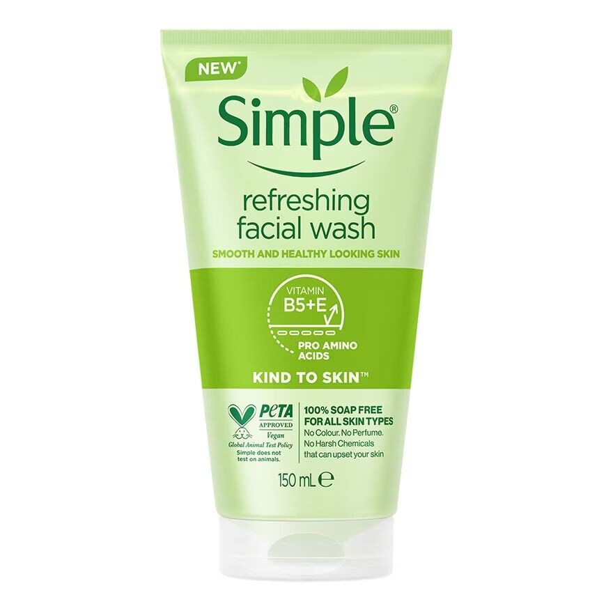 Simple Освежающий гель для умывания для лица Kind To Skin 150 мл. เจลล้างหน้า, Green
Simple Освежающий гель для умывания для лица Kind To Skin 150 мл. เจลล้างหน้า, Green