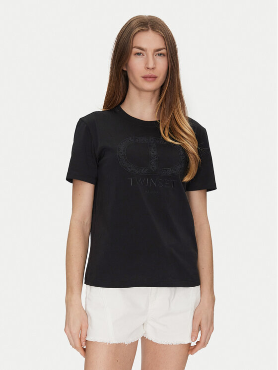 Футболка обычного кроя 251TP2072 Twinset, черный
Футболка обычного кроя 251TP2072 Twinset, черный