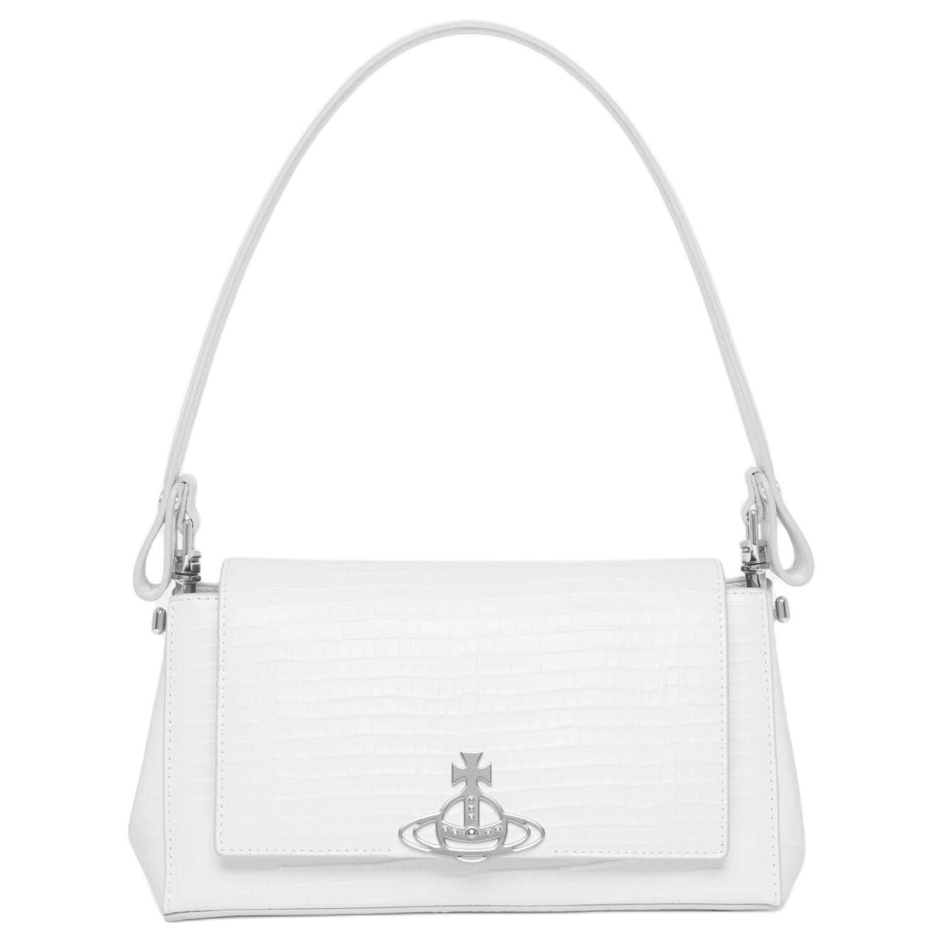 Vivienne Westwood Хаки кожаная сумка через плечо, женская средняя белая
Vivienne Westwood Хаки кожаная сумка через плечо, женская средняя белая