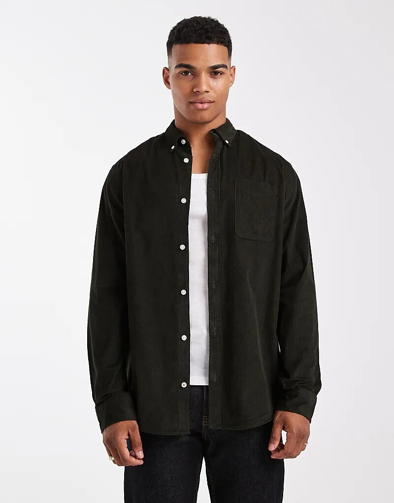 Рубашка Jack & Jones вельветовая с карманом темно-зеленого цвета
Рубашка Jack & Jones вельветовая с карманом темно-зеленого цвета