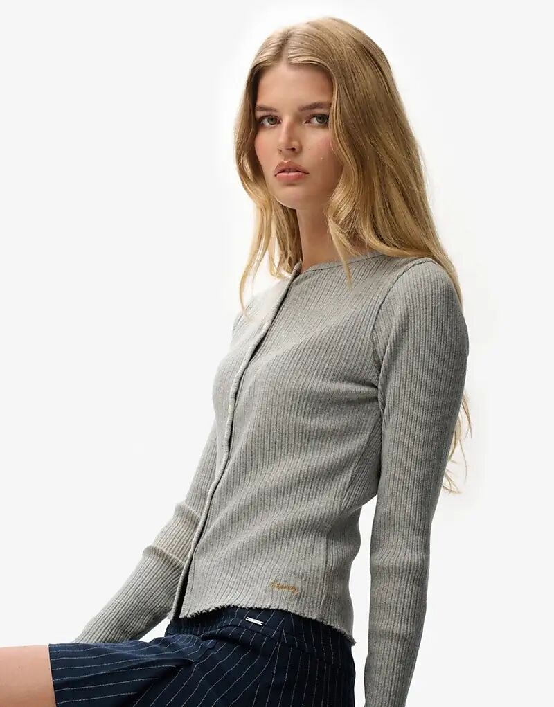 Кардиган Superdry Athletic essentials в рубчик серого меланжевого цвета
Кардиган Superdry Athletic essentials в рубчик серого меланжевого цвета