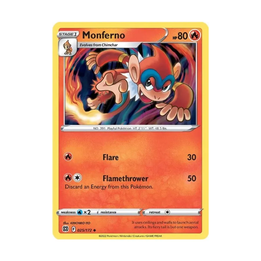 CCG Монферно (Ю) #025/172, Pokemon - SWSH09: Brilliant Stars - Singles
CCG Монферно (Ю) #025/172, Pokemon - SWSH09: Brilliant Stars - Singles