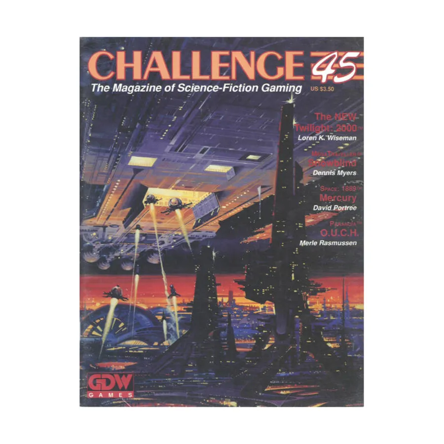 Журнал #45 "The New Twilight - 2000, MegaTraveller, Space 1889 & Paranoia Adventures", Challenge Magazine 
Журнал #45 "The New Twilight - 2000, MegaTraveller, Space 1889 & Paranoia Adventures", Challenge Magazine