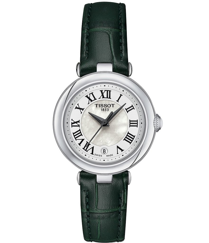Женские кварцевые часы Tissot Bellissima с аналоговым зеленым кожаным ремешком под кожу крокодила, Серый, Женские кварцевые часы Tissot Bellissima с аналоговым зеленым кожаным ремешком под кожу крокодила
Женские кварцевые часы Tissot Bellissima с аналоговым зеленым кожаным ремешком под кожу крокодила, Серый, Женские кварцевые часы Tissot Bellissima с аналоговым зеленым кожаным ремешком под кожу крокодила