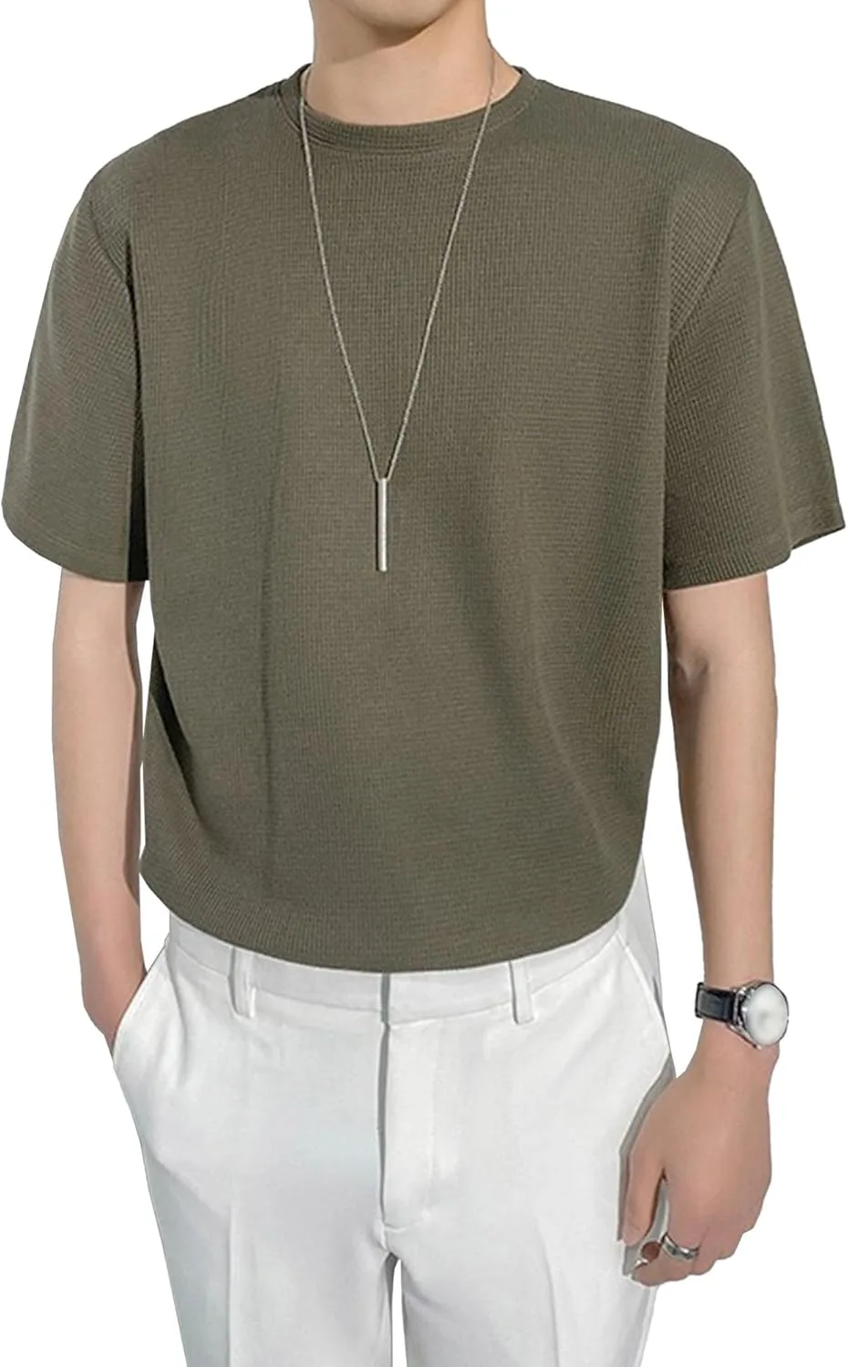 Мужская футболка с круглым вырезом, дышащая, свободного кроя Aosufei
Мужская футболка с круглым вырезом, дышащая, свободного кроя Aosufei