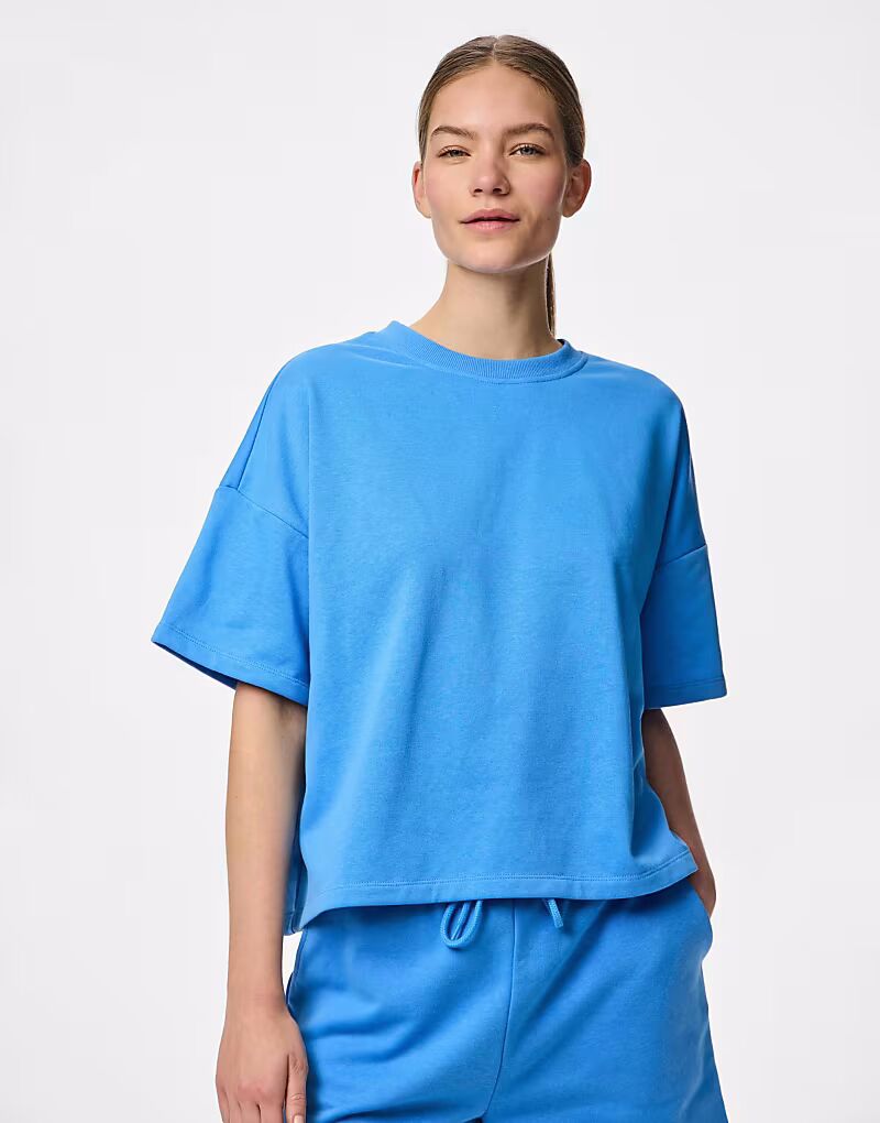 Pieces - Топ с короткими рукавами лазурно-синего цвета
Pieces - Топ с короткими рукавами лазурно-синего цвета