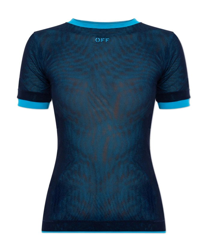 Футболка с логотипом Off White, синий
Футболка с логотипом Off White, синий