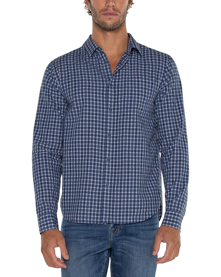 Рубашка Liverpool Los Angeles Long Sleeve Stretch Plaid Button Up, цвет Blue White Multi
Рубашка Liverpool Los Angeles Long Sleeve Stretch Plaid Button Up, цвет Blue White Multi