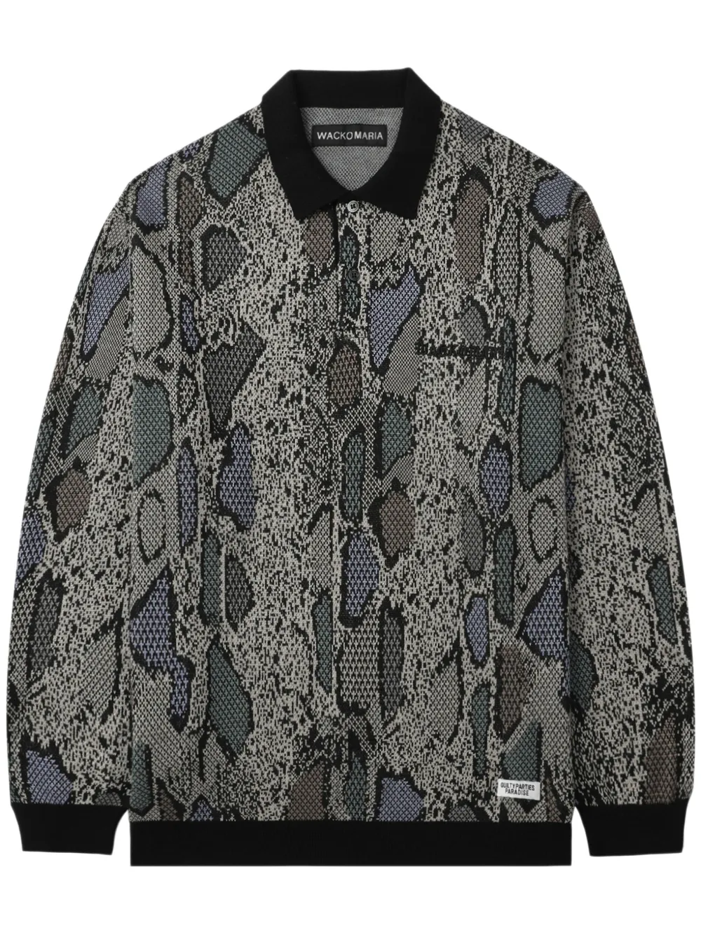 Рубашка поло со змеиным принтом Wacko Maria, нейтральный
Рубашка поло со змеиным принтом Wacko Maria, нейтральный