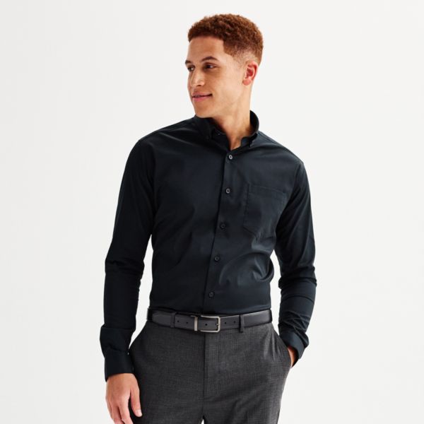 Мужская немнущаяся классическая рубашка с пуговицами и отложным воротником Slim Fit Apt. 9, черный
Мужская немнущаяся классическая рубашка с пуговицами и отложным воротником Slim Fit Apt. 9, черный