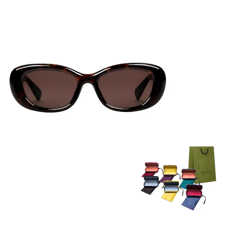 GUCCI Литьевые овальные солнцезащитные очки женские панцирь черепахи, Tortoiseshell
GUCCI Литьевые овальные солнцезащитные очки женские панцирь черепахи, Tortoiseshell