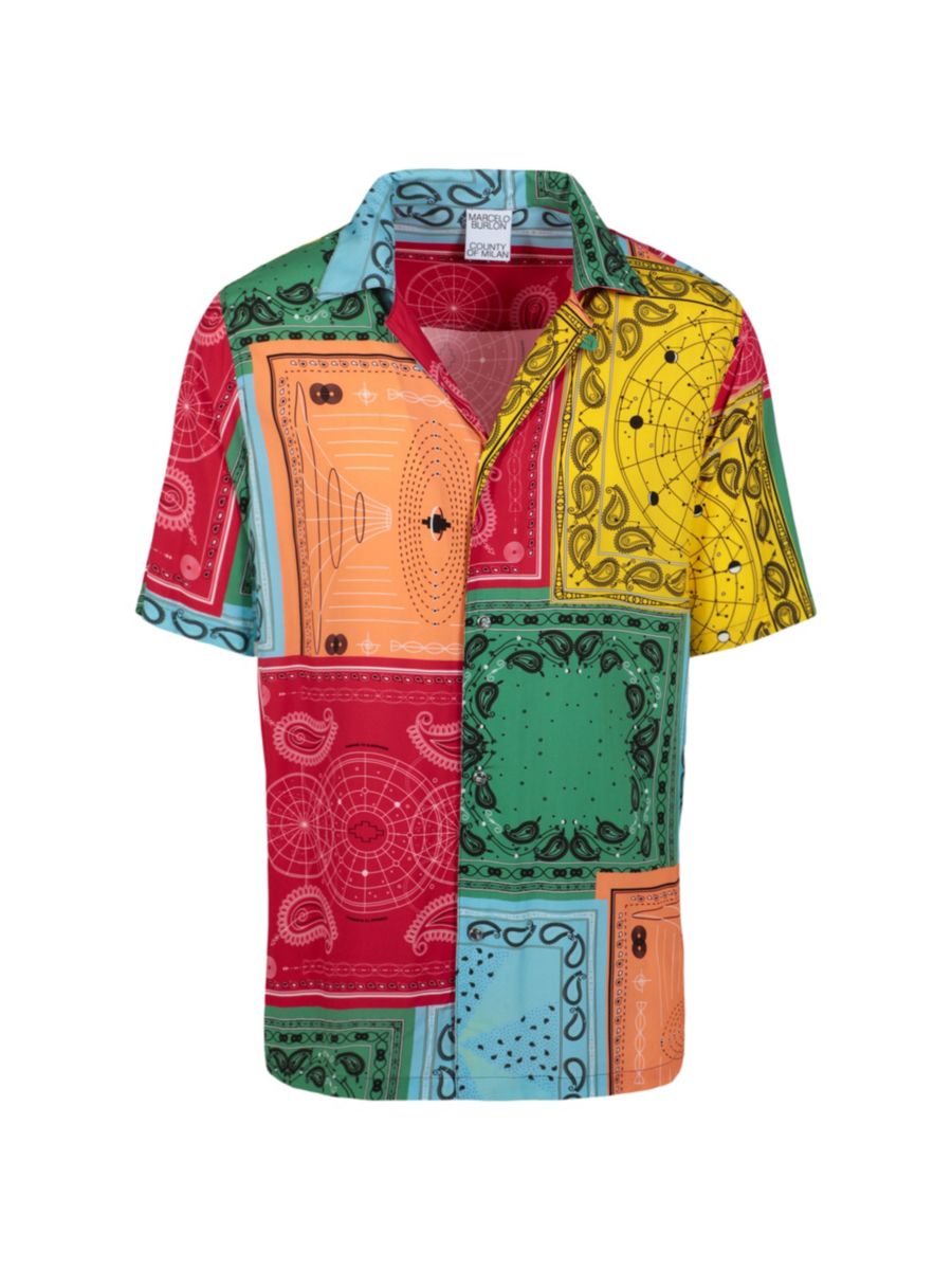 Рубашка свободного кроя с принтом банданы Marcelo Burlon, разноцветный
Рубашка свободного кроя с принтом банданы Marcelo Burlon, разноцветный