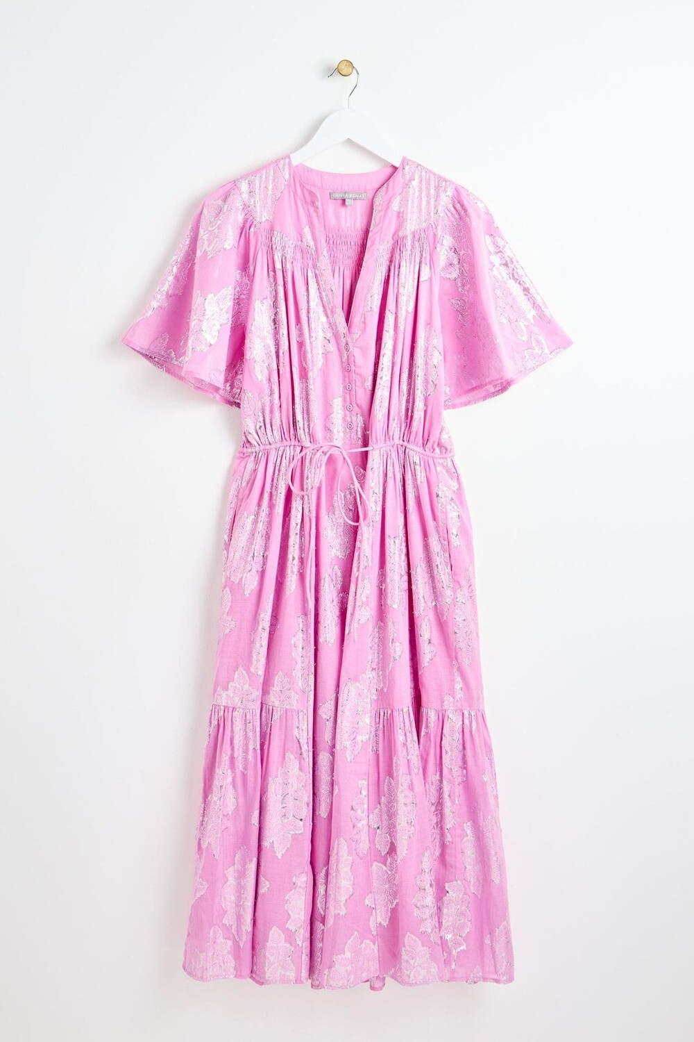 Розовое платье миди с мотивом листьев Oliver Bonas, розовый
Розовое платье миди с мотивом листьев Oliver Bonas, розовый