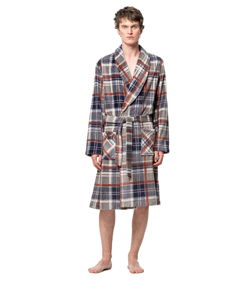 Мужской халат с узором «смокинг» SOY, коричневый
Мужской халат с узором «смокинг» SOY, коричневый