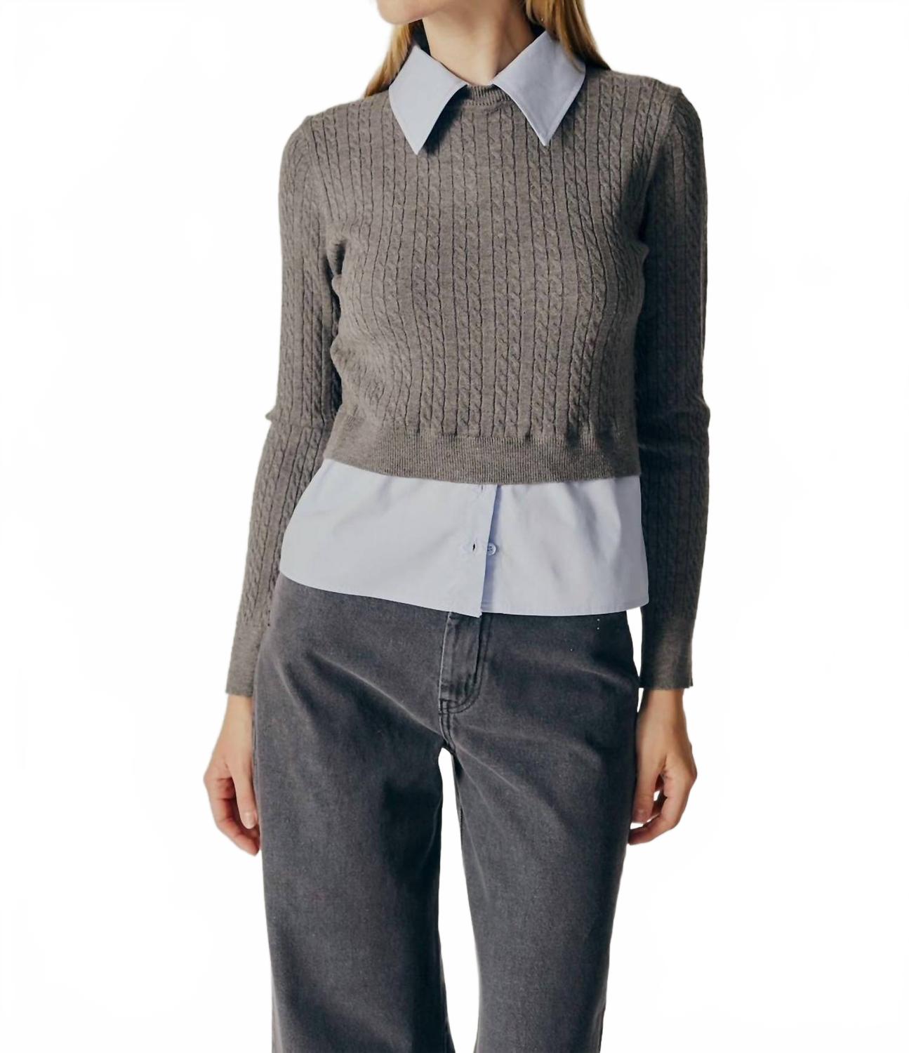 Амсония 2-в-1 Рубашка-джемпер в сером меланже DELUC, серый
Амсония 2-в-1 Рубашка-джемпер в сером меланже DELUC, серый