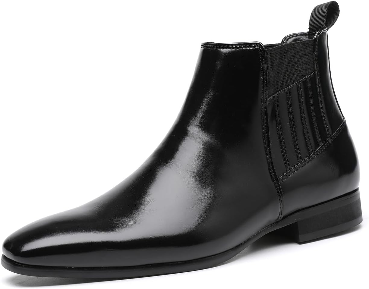 Мужские ботинки Santimon Chelsea, повседневные, кожаные ботинки с застежкой без шнурков, классические модные формальные ботинки Чакка для мужчин, черный
Мужские ботинки Santimon Chelsea, повседневные, кожаные ботинки с застежкой без шнурков, классические модные формальные ботинки Чакка для мужчин, черный