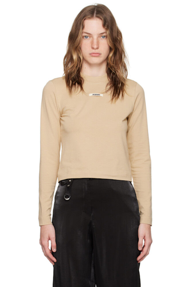 Бежевая футболка La Casa 'Le Gros Grain manches longues' Футболка с длинным рукавом JACQUEMUS
Бежевая футболка La Casa 'Le Gros Grain manches longues' Футболка с длинным рукавом JACQUEMUS