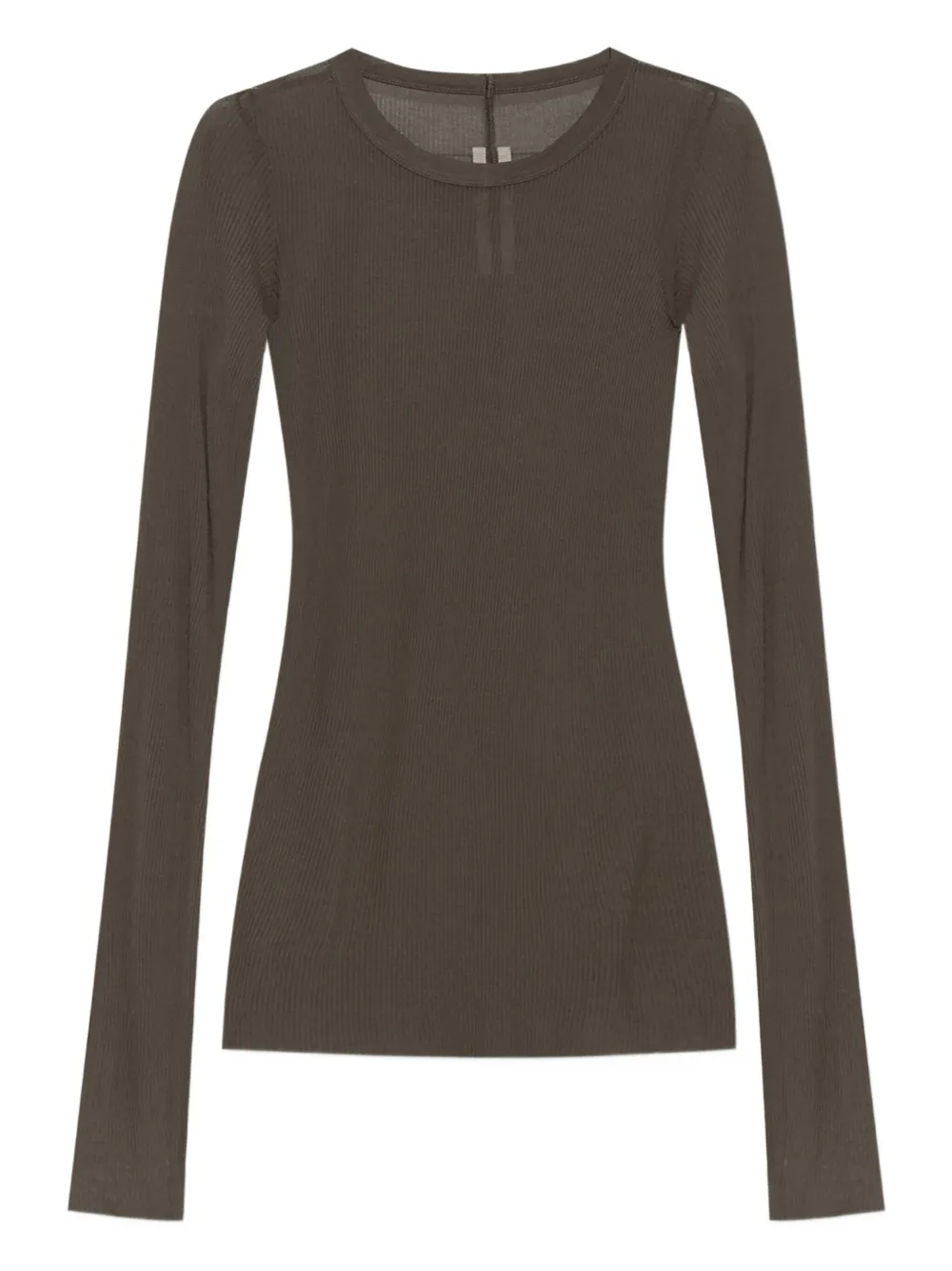 Ребристый топ с длинными рукавами Rick Owens, нейтральный
Ребристый топ с длинными рукавами Rick Owens, нейтральный