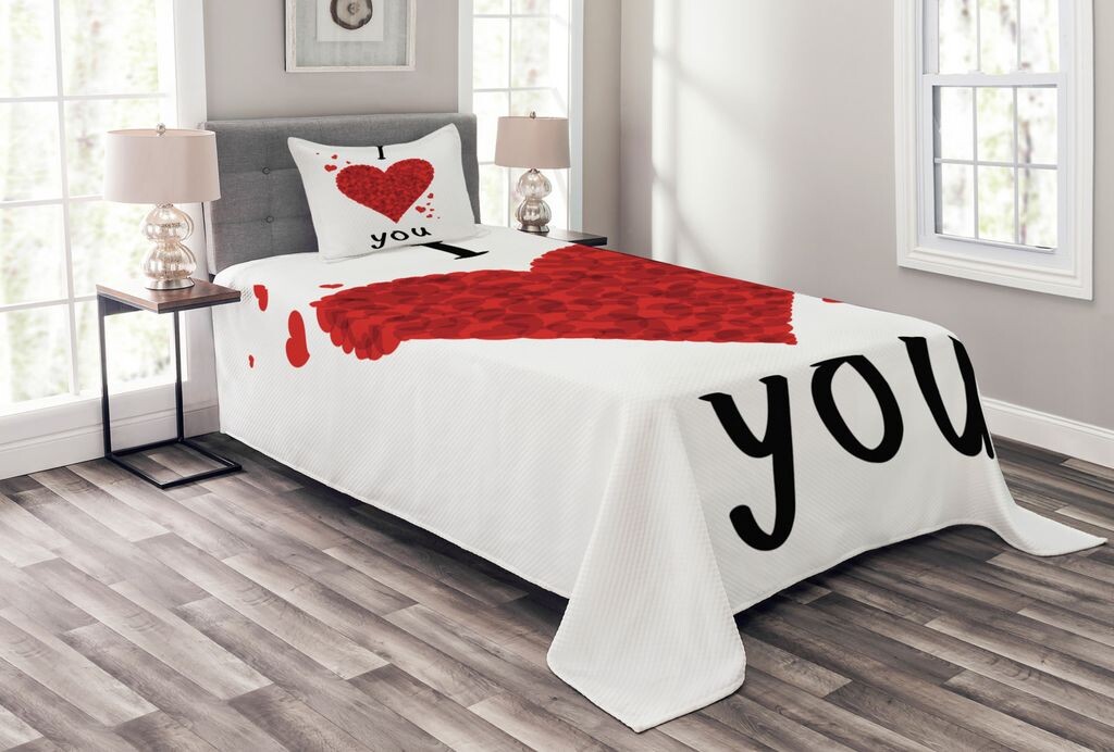 ABAKUHAUS Комплект покрывала I love you, букет любви в форме сердца, комплект со моющимися наволочками, для односпальных кроватей 170 x 220 см, белый красный
ABAKUHAUS Комплект покрывала I love you, букет любви в форме сердца, комплект со моющимися наволочками, для односпальных кроватей 170 x 220 см, белый красный