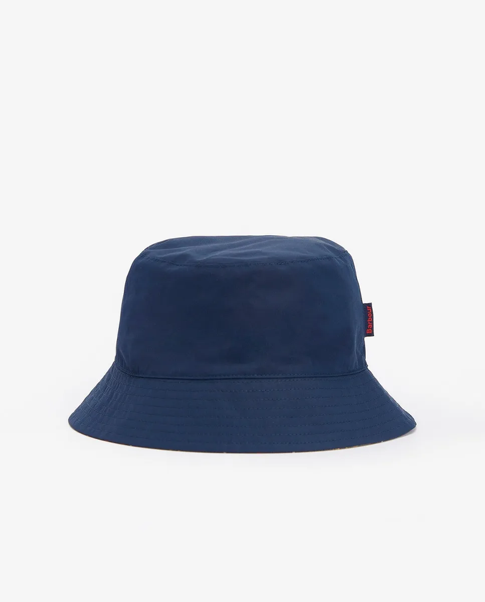 Двусторонняя мужская шляпа в клетку и однотонную Barbour, синий
Двусторонняя мужская шляпа в клетку и однотонную Barbour, синий