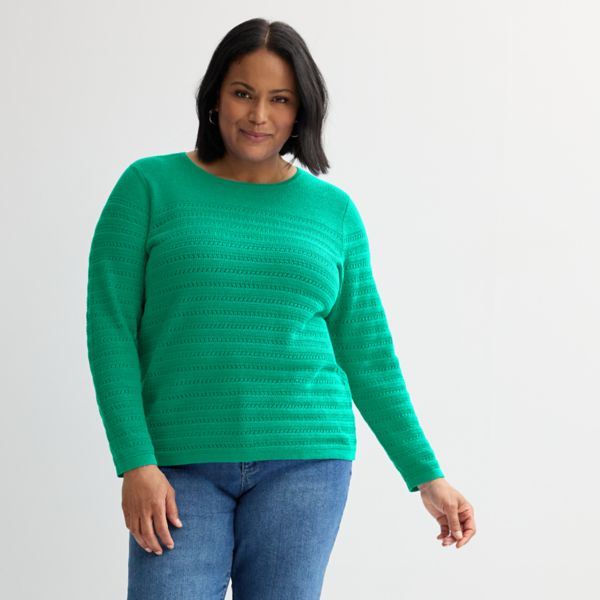 Пуловер большого размера с круглым вырезом и длинными рукавами, текстурированный Croft & Barrow, цвет greenway
Пуловер большого размера с круглым вырезом и длинными рукавами, текстурированный Croft & Barrow, цвет greenway