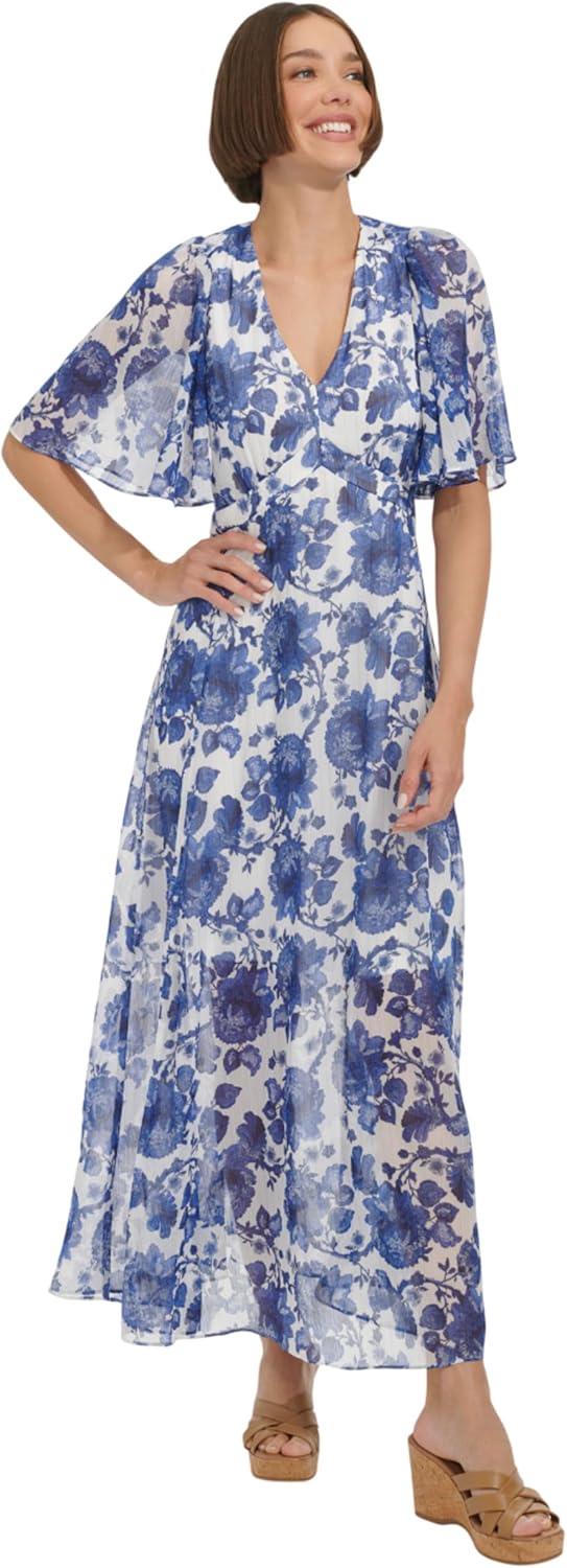 Женское шифоновое платье Tommy Hilfiger с рукавами до локтя и V-образным вырезом с завышенной талией, Sky Captain/Amparo Blue
Женское шифоновое платье Tommy Hilfiger с рукавами до локтя и V-образным вырезом с завышенной талией, Sky Captain/Amparo Blue