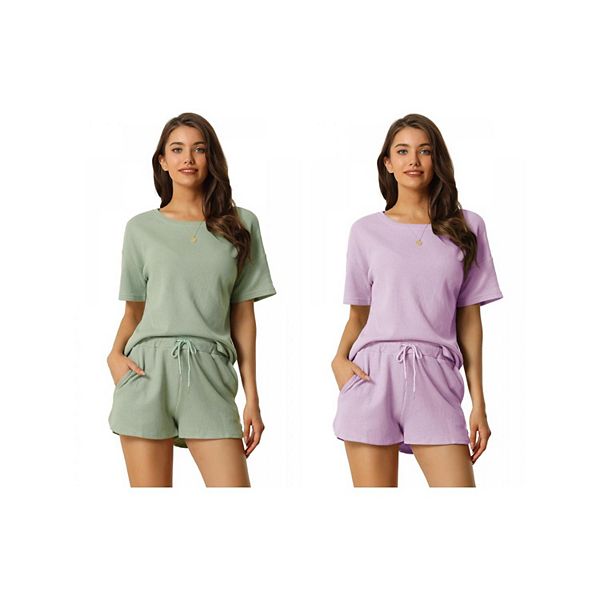 2 комплекта женских лоунж-сетов с карманами, футболка и шорты Inspire Chic, Green Purple
2 комплекта женских лоунж-сетов с карманами, футболка и шорты Inspire Chic, Green Purple