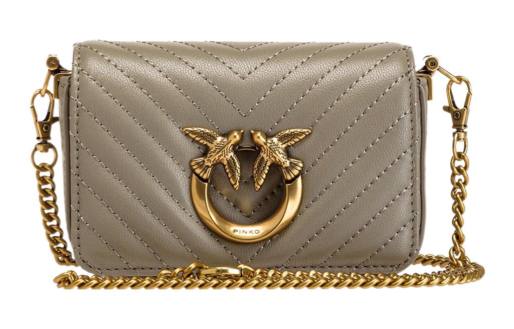 PINKO Кожаная сумка через плечо женская тауп
PINKO Кожаная сумка через плечо женская тауп