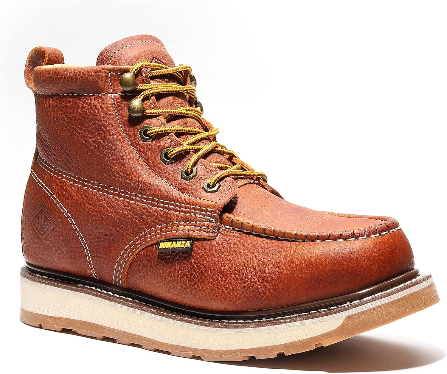 Ботинки для мужчин Bonanza Boots Frontier Dual 6 - премиальная кожа, носок-мокку, стальной носок, легкая двухслойная подошва с комфортной клиновидной вставкой; соответствует стандартам ASTM, светло-коричневый
Ботинки для мужчин Bonanza Boots Frontier Dual 6 - премиальная кожа, носок-мокку, стальной носок, легкая двухслойная подошва с комфортной клиновидной вставкой; соответствует стандартам ASTM, светло-коричневый