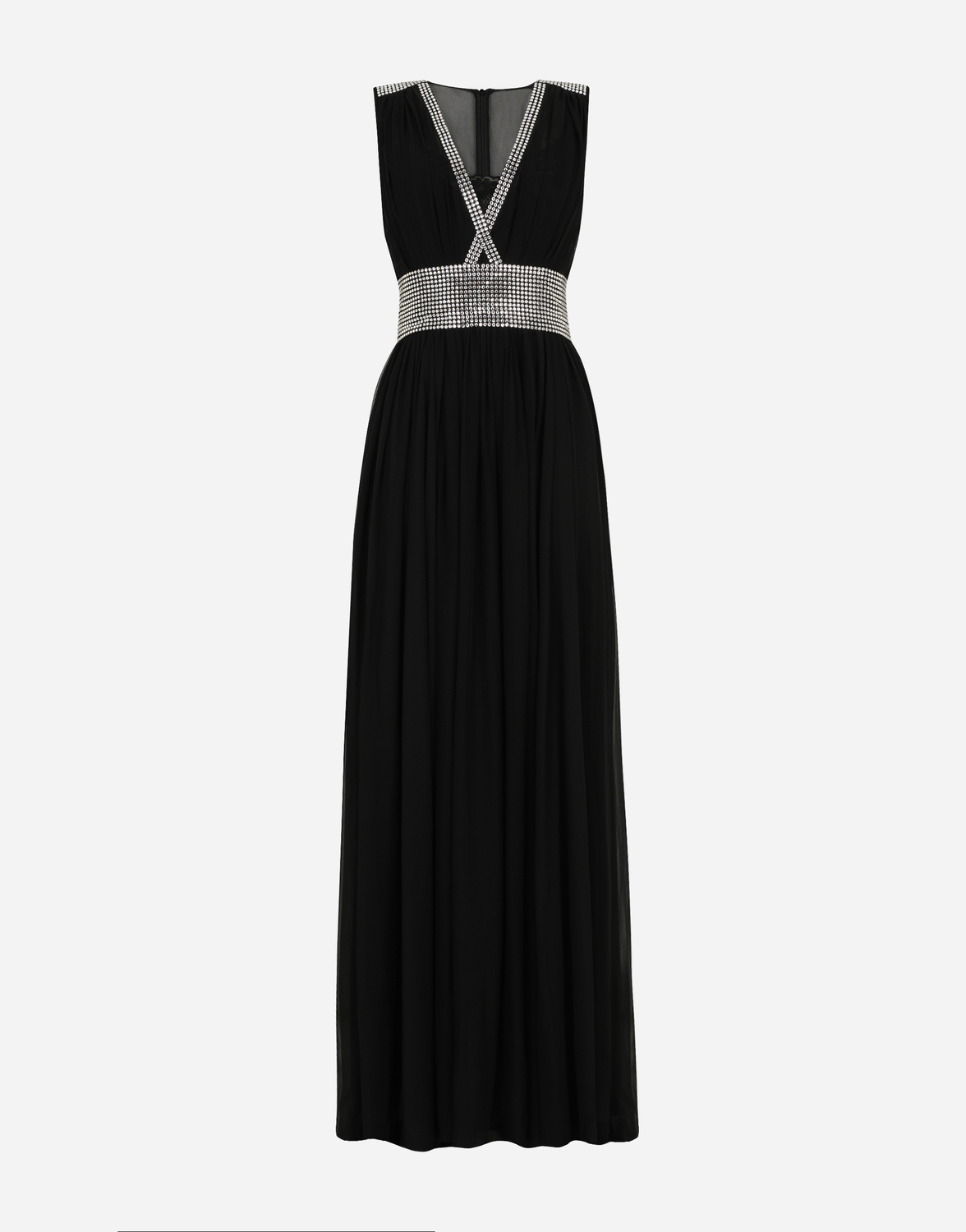 Длинное шифоновое платье с отделкой из прикрепленных страз Dolce & Gabbana, черный
Длинное шифоновое платье с отделкой из прикрепленных страз Dolce & Gabbana, черный