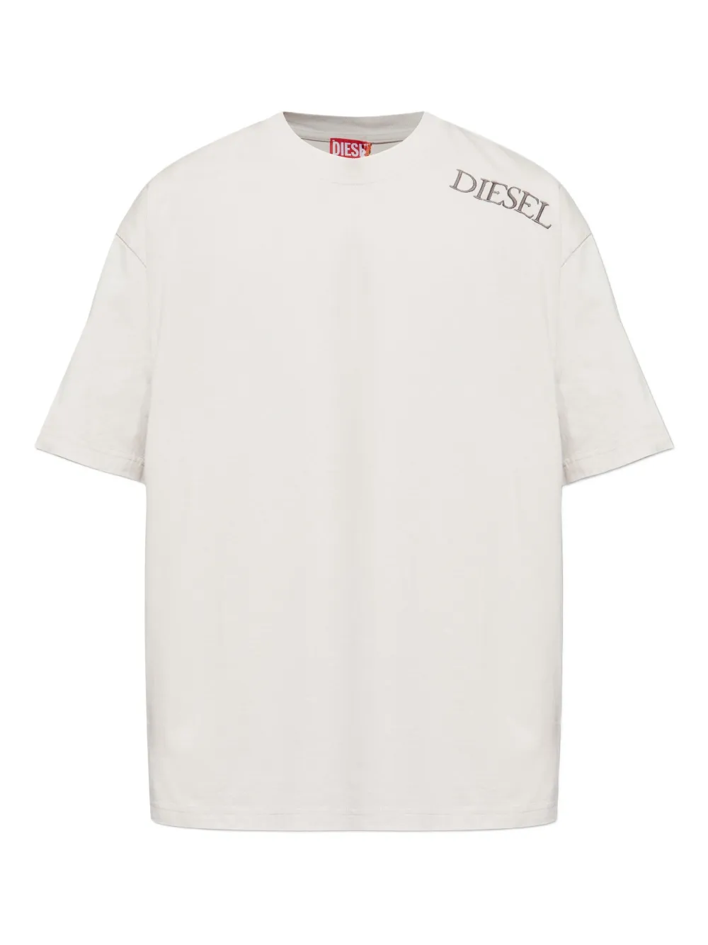 Футболка с вышитым логотипом DIESEL, белый 
Футболка с вышитым логотипом DIESEL, белый