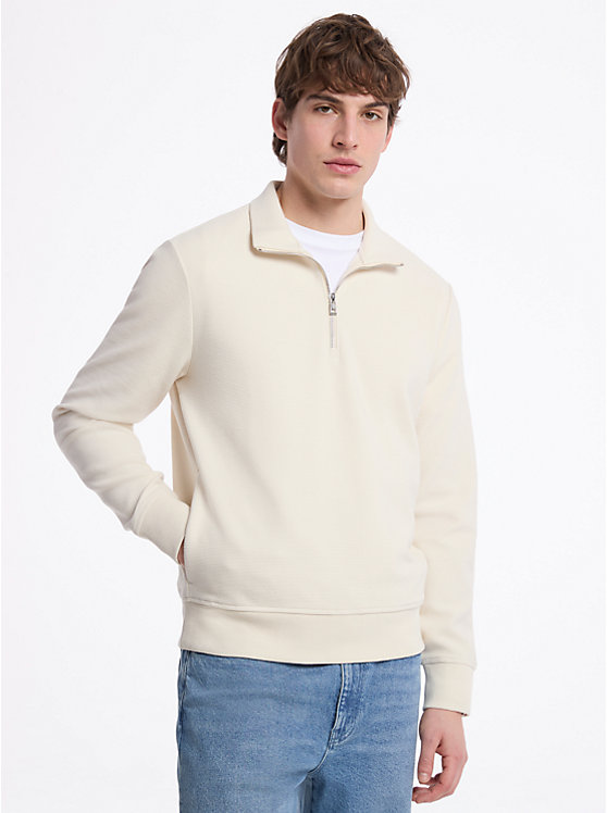 Свитер из хлопковой смеси с застежкой-молнией на половину длины Michael Kors, экрю
Свитер из хлопковой смеси с застежкой-молнией на половину длины Michael Kors, экрю