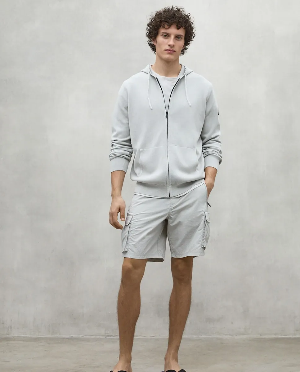 Мужской вязаный свитер с капюшоном и застежкой-молнией Ecoalf, светло-серый
Мужской вязаный свитер с капюшоном и застежкой-молнией Ecoalf, светло-серый