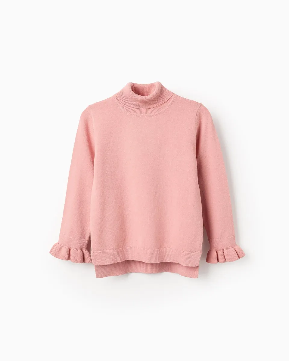 Детский джемпер из тонкой пряжи с отложным воротником и рюшами Zippy, розовый
Детский джемпер из тонкой пряжи с отложным воротником и рюшами Zippy, розовый