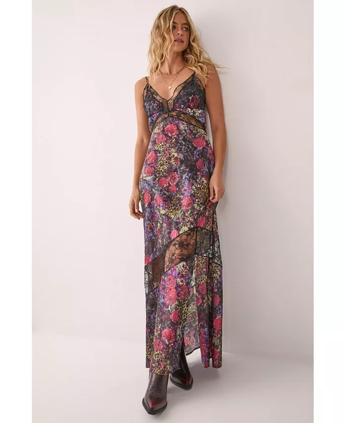 Женское платье-комбинация макси из атласного кружева Nasty Gal, мультиколор
Женское платье-комбинация макси из атласного кружева Nasty Gal, мультиколор